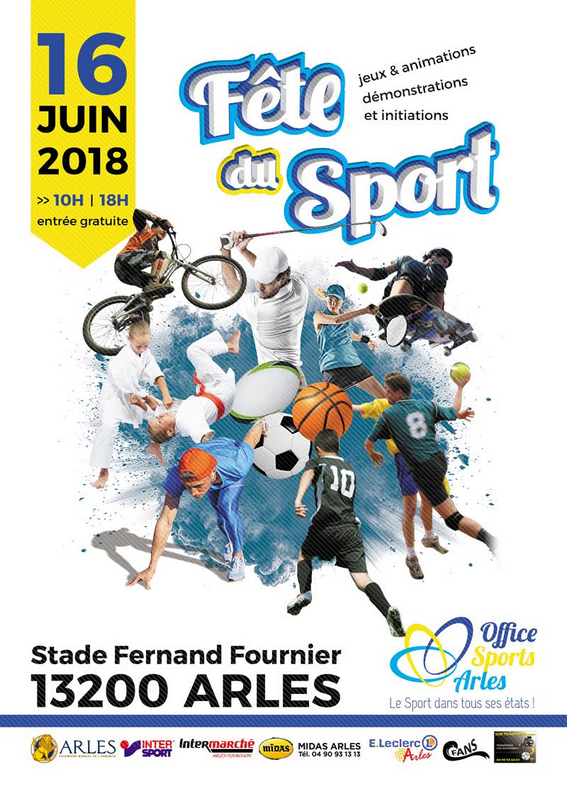 Affiche Fêtes du Sports - Arles 2018